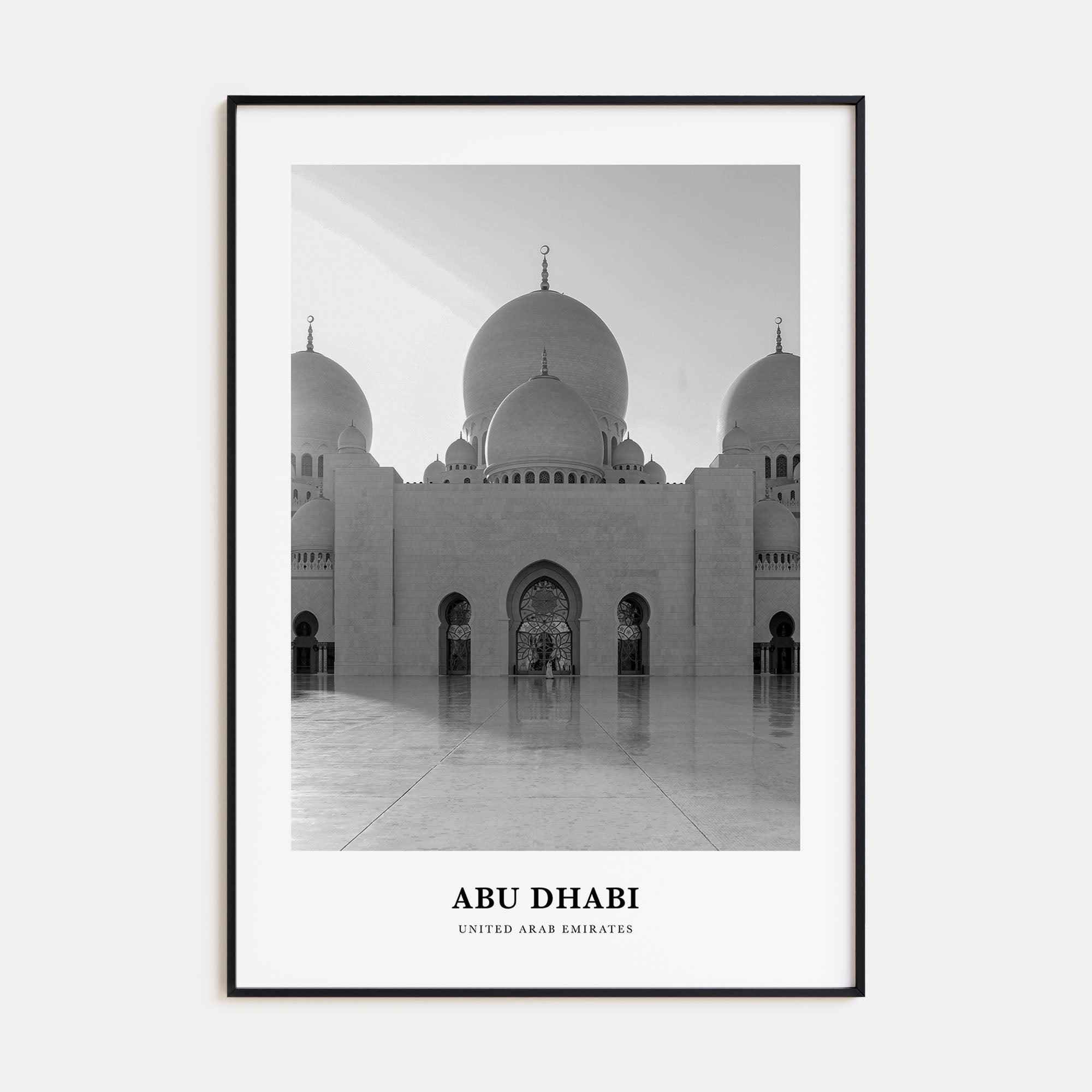 Abu Dhabi Portrait B&W Poster