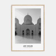 Abu Dhabi Portrait B&W Poster