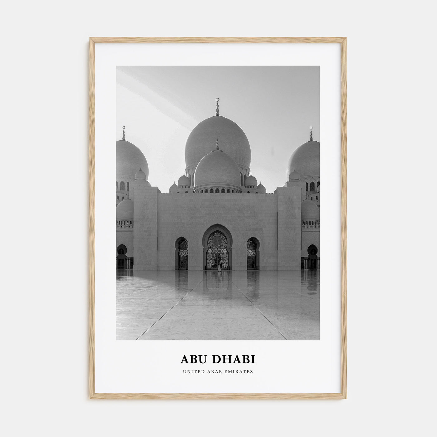 Abu Dhabi Portrait B&W Poster