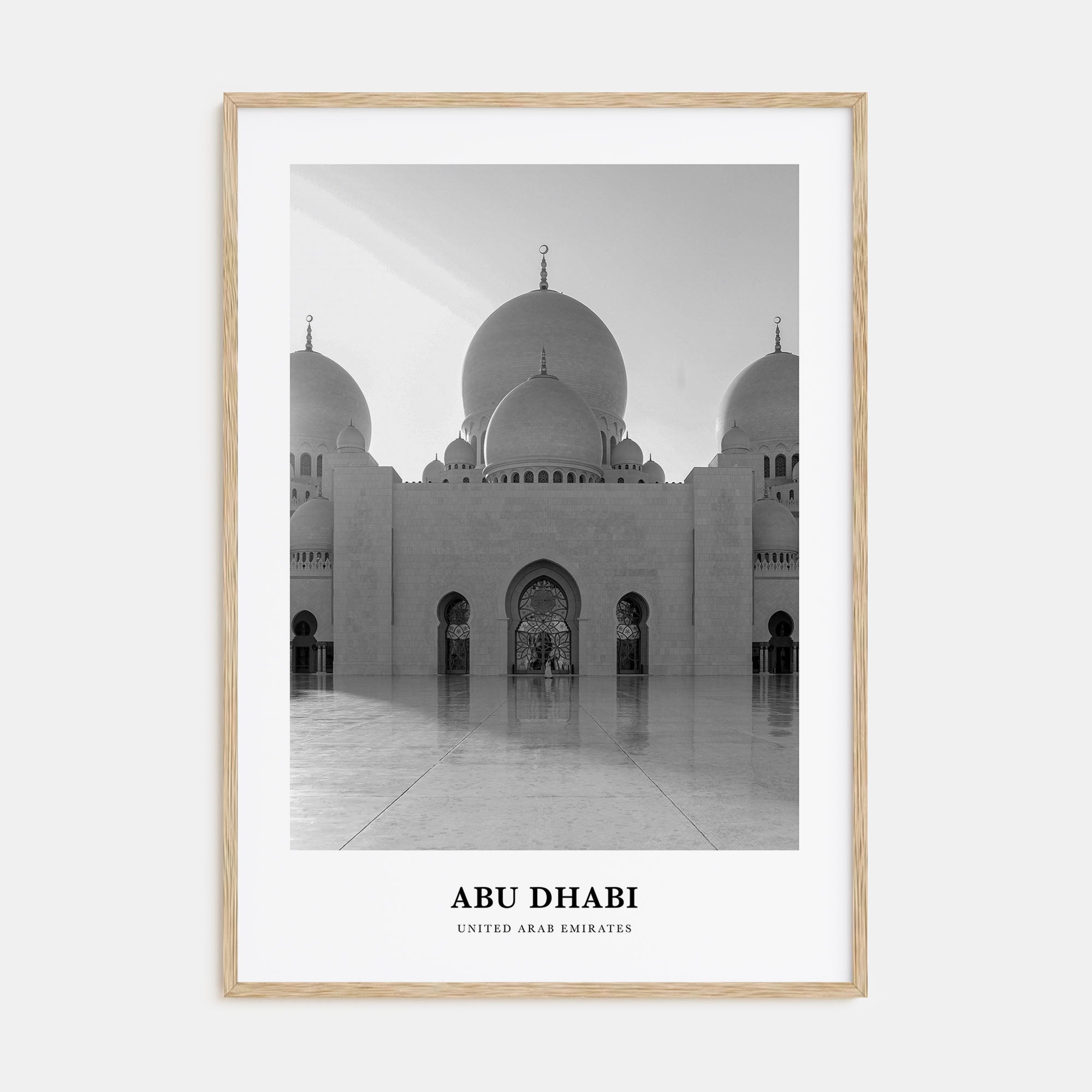 Abu Dhabi Portrait B&W Poster