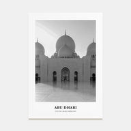 Abu Dhabi Portrait B&W Poster