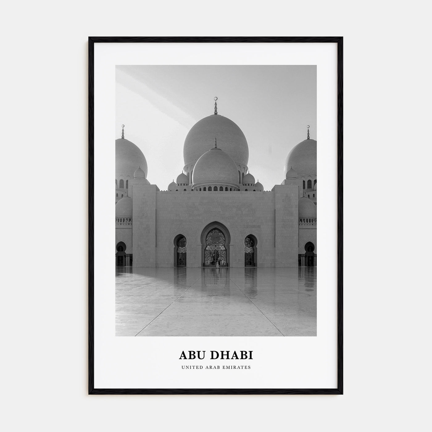 Abu Dhabi Portrait B&W Poster