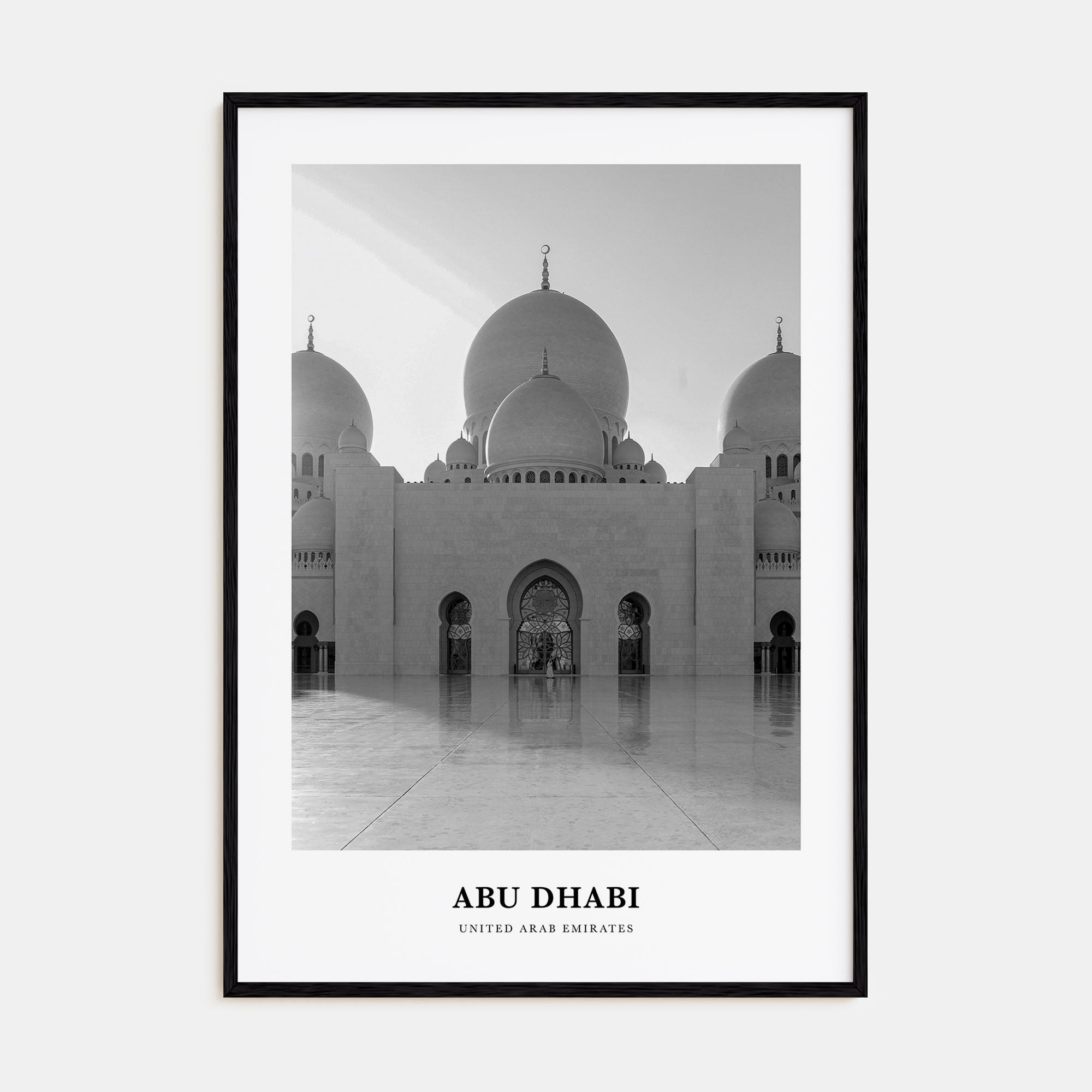 Abu Dhabi Portrait B&W Poster
