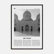 Abu Dhabi Travel B&W Poster