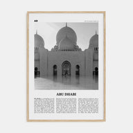Abu Dhabi Travel B&W Poster