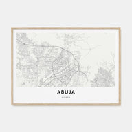 Abuja Map Landscape Poster