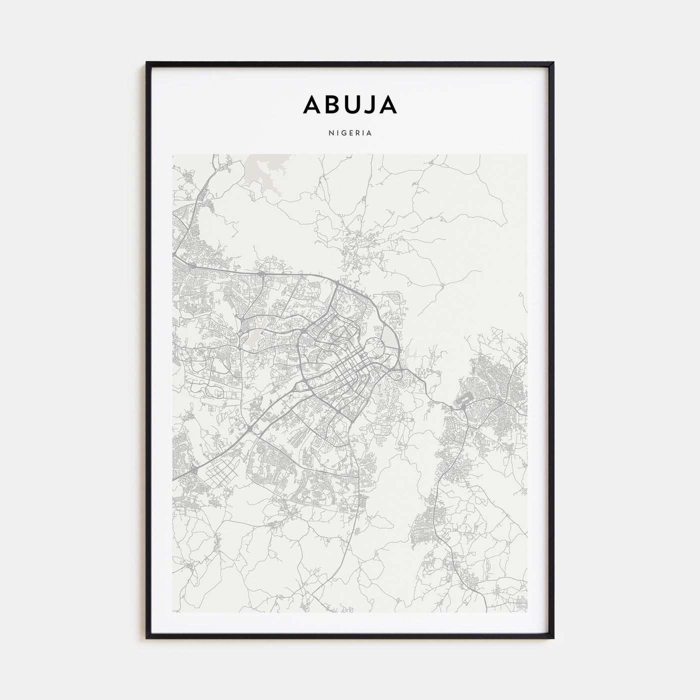 Abuja Map Portrait Poster