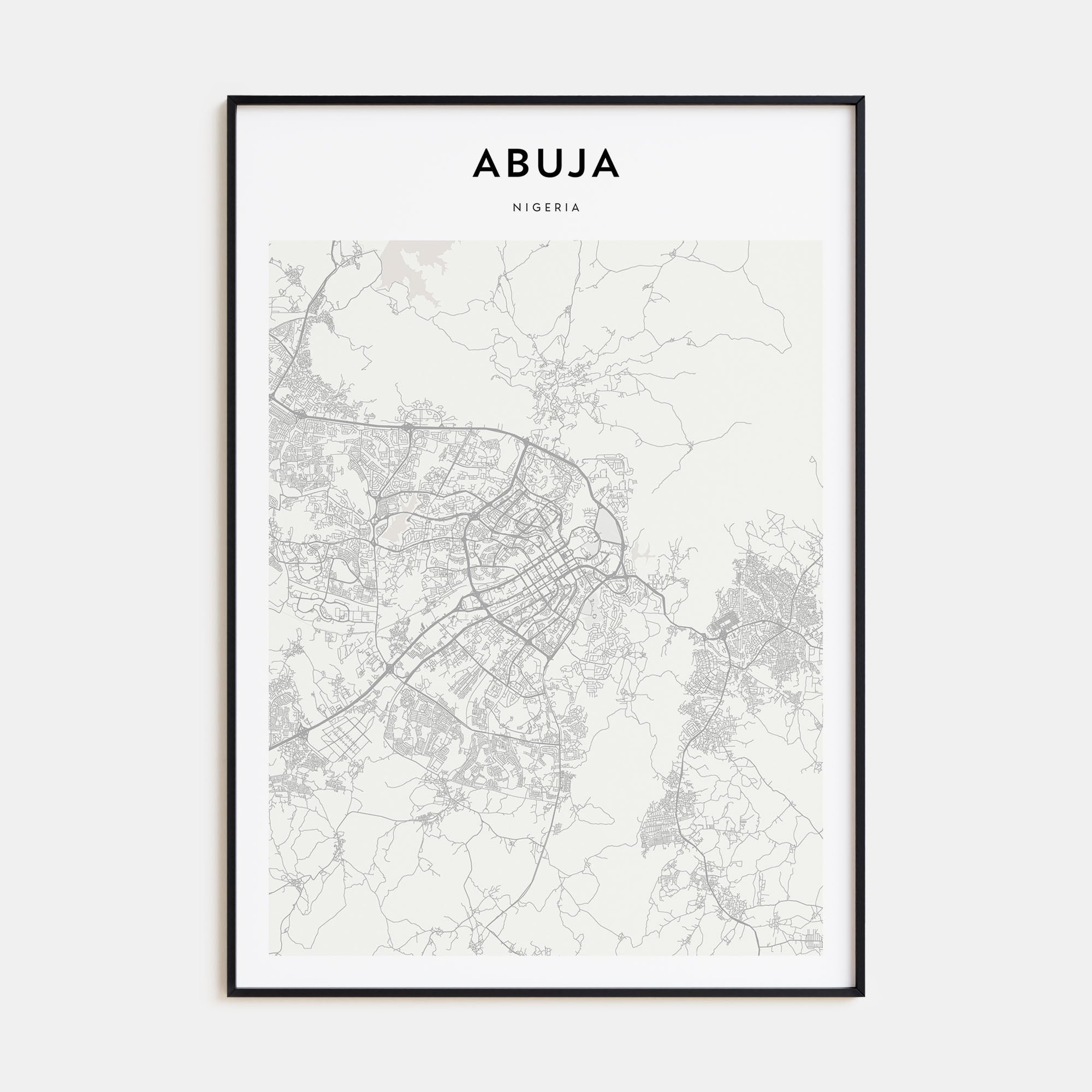 Abuja Map Portrait Poster