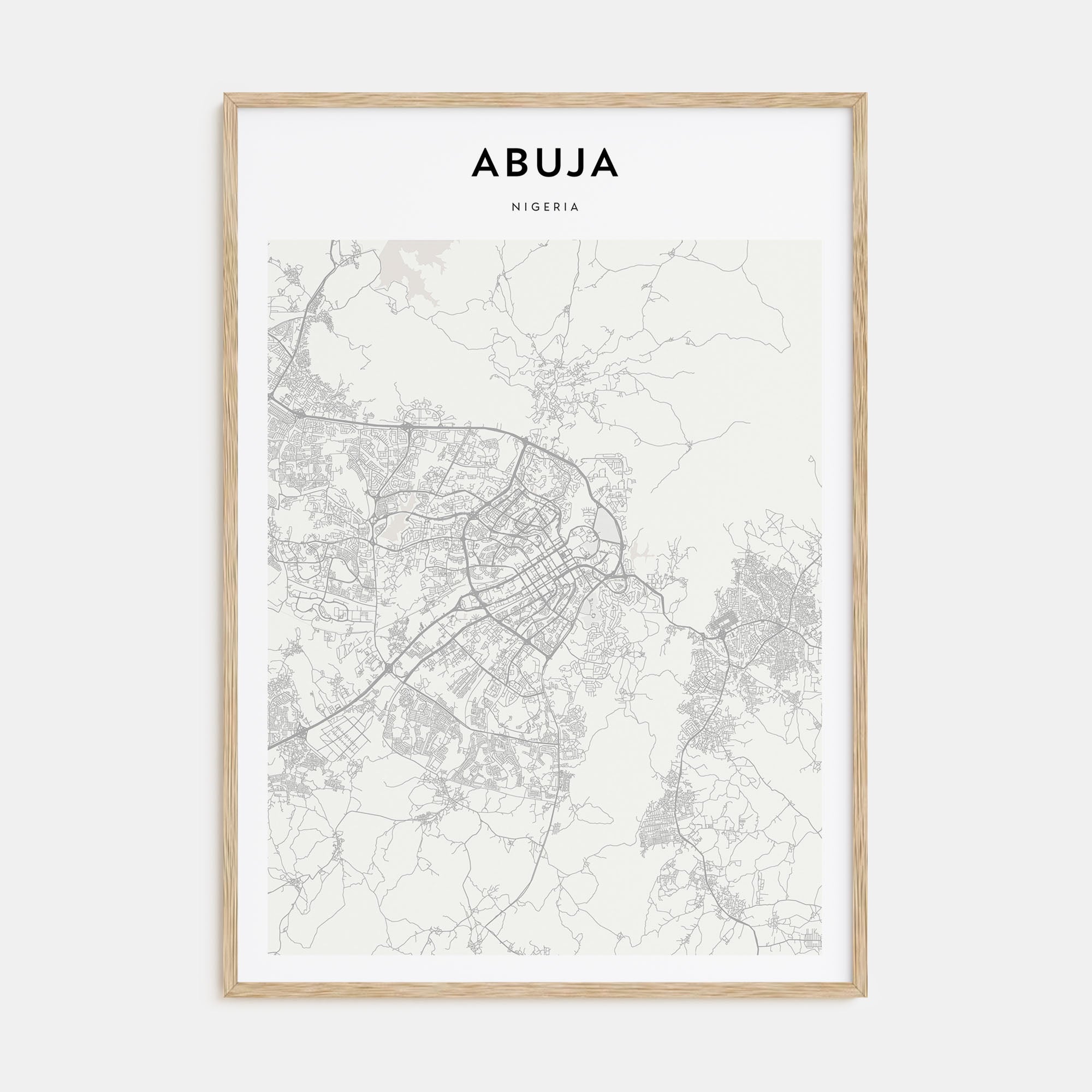 Abuja Map Portrait Poster
