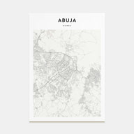 Abuja Map Portrait Poster