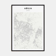 Abuja Map Portrait Poster