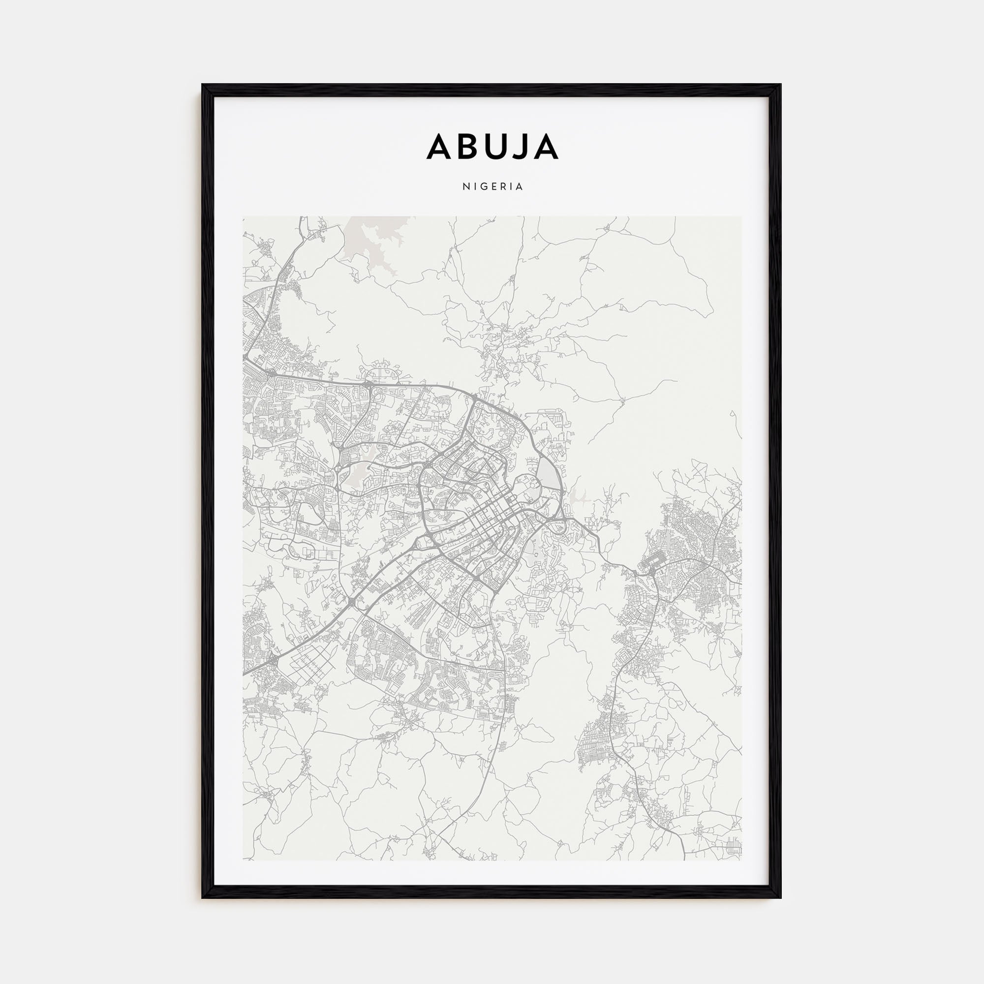 Abuja Map Portrait Poster