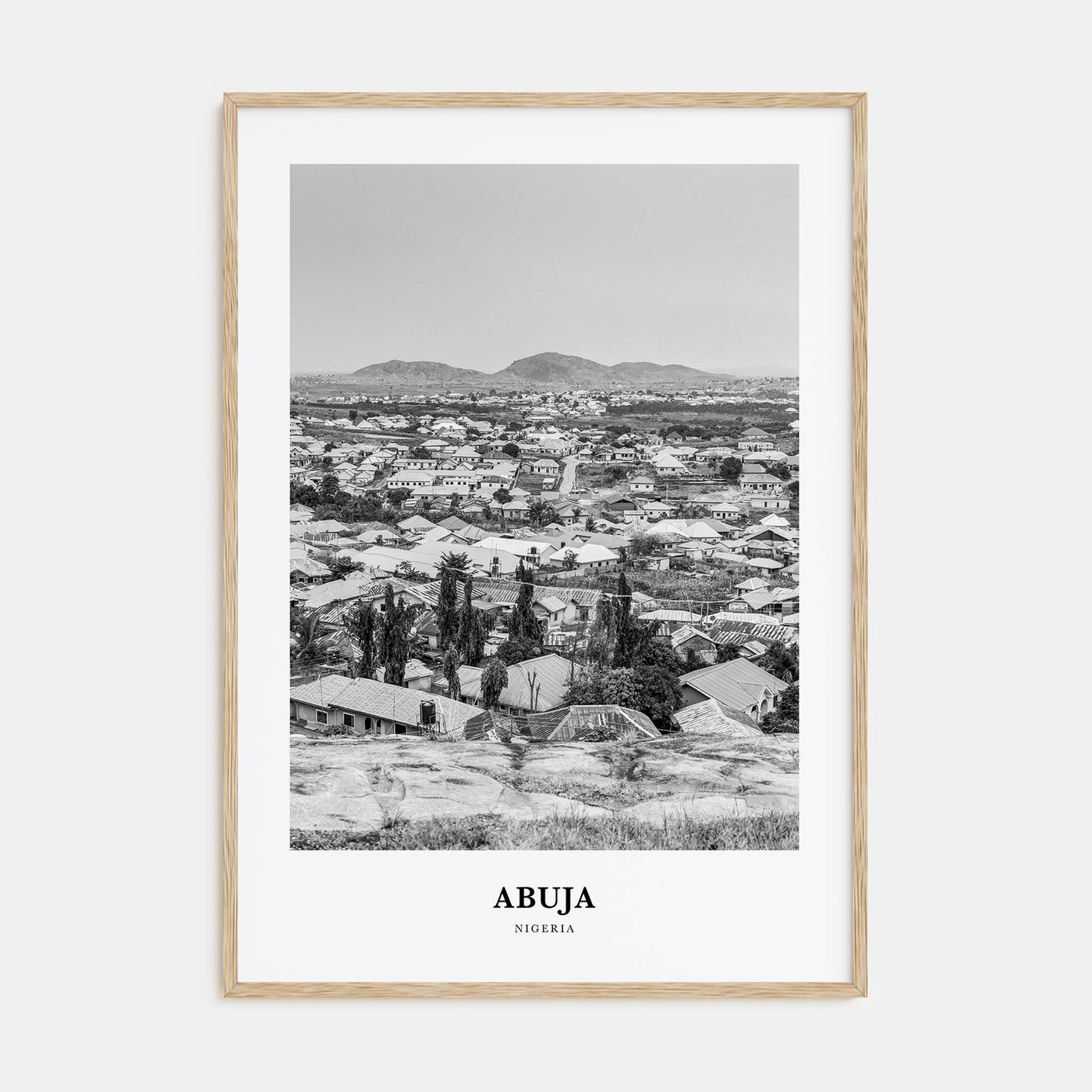 Abuja Portrait B&W Poster