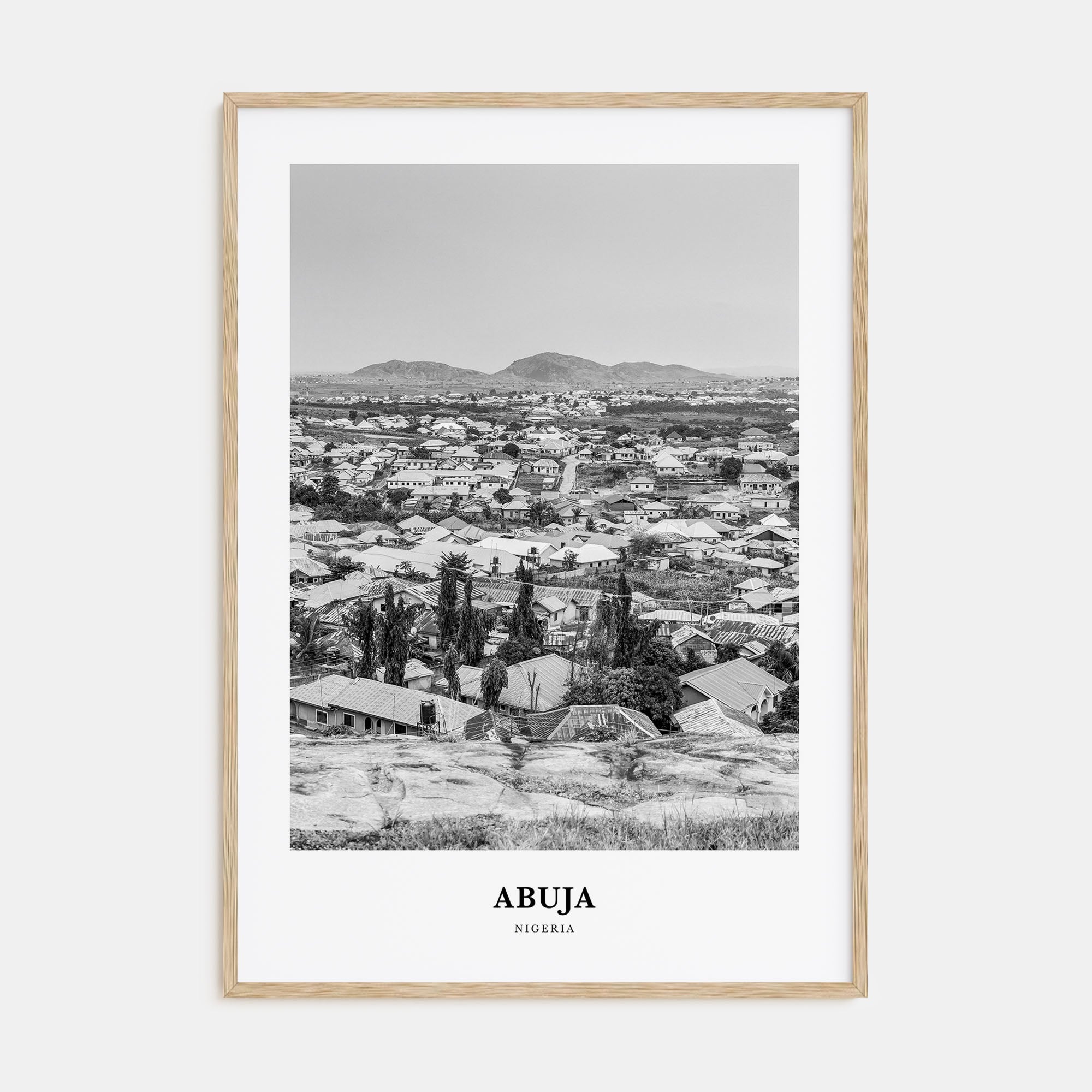 Abuja Portrait B&W Poster