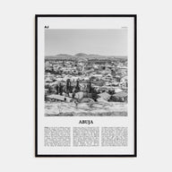 Abuja Travel B&W Poster
