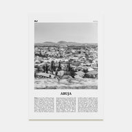 Abuja Travel B&W Poster