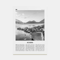 Acadia National Park Travel B&W Poster