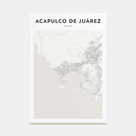 Acapulco de Juárez Map Portrait Poster