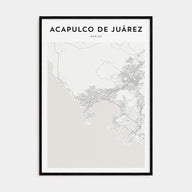 Acapulco de Juárez Map Portrait Poster