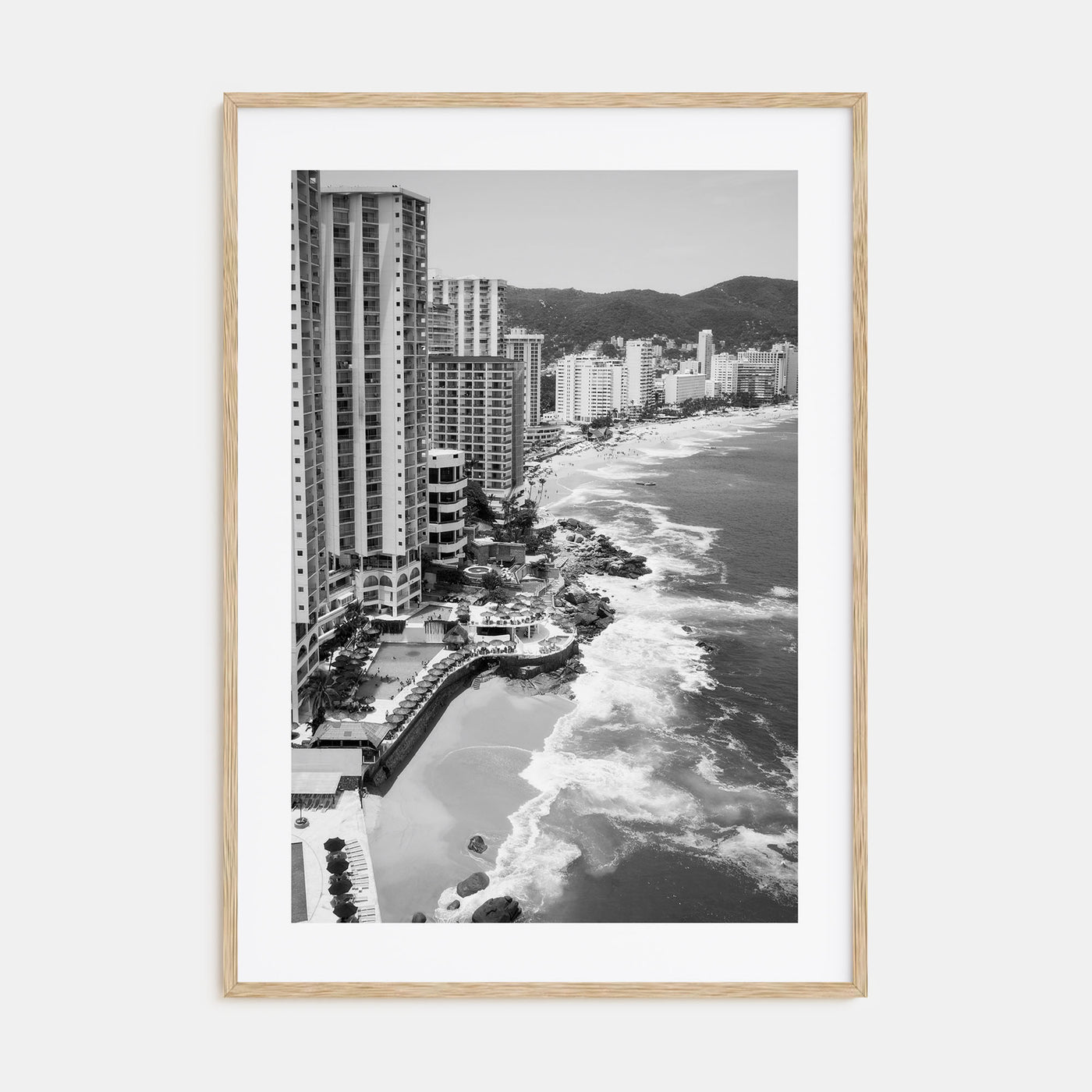 Acapulco de Juárez Photo B&W Poster