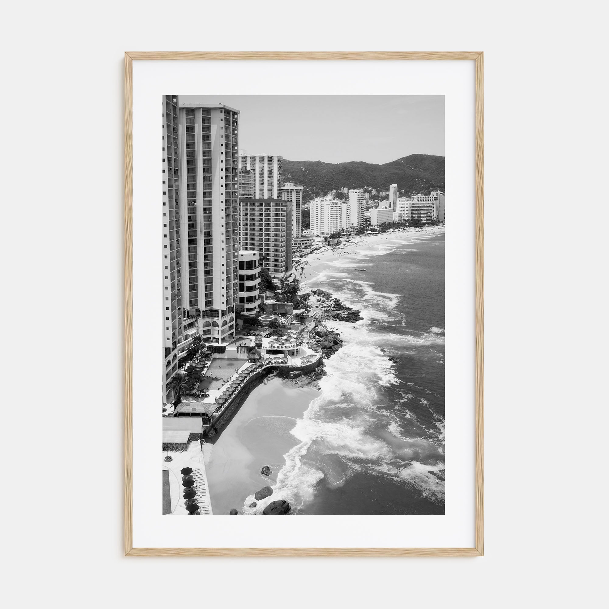 Acapulco de Juárez Photo B&W Poster