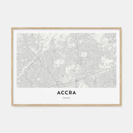 Accra Map Landscape Poster