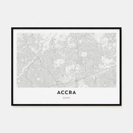 Accra Map Landscape Poster