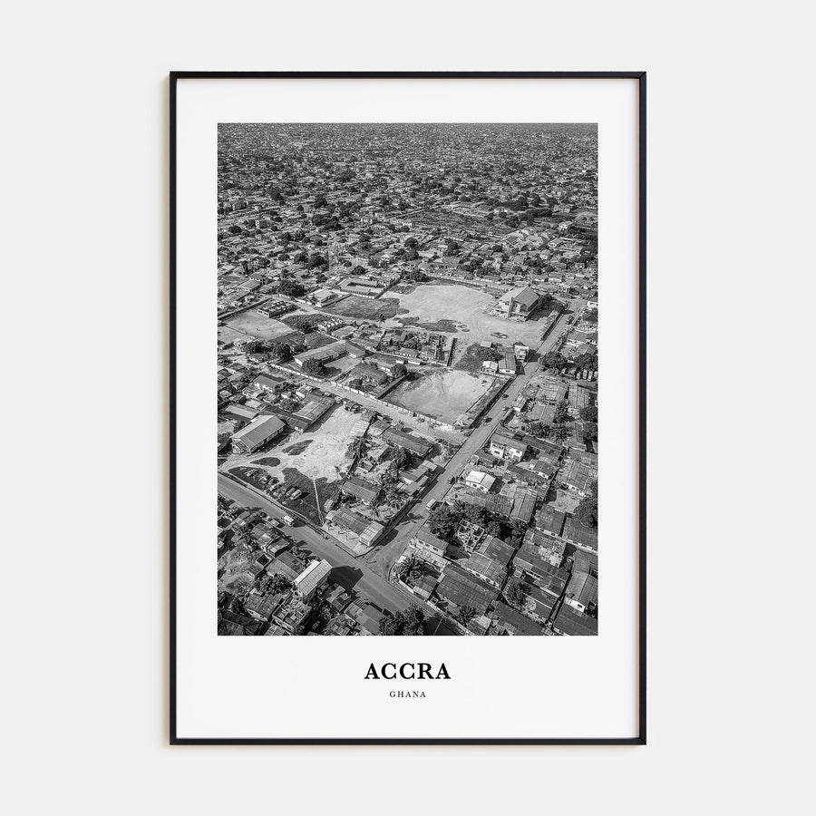 Accra Portrait B&W Poster