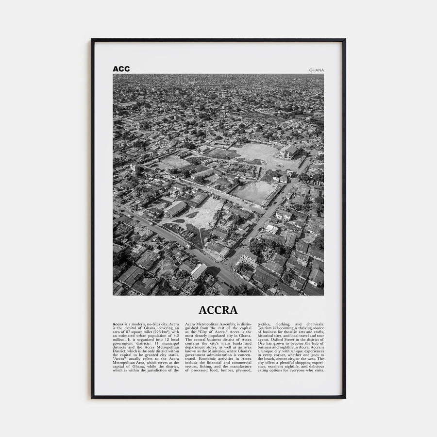 Accra Travel B&W Poster
