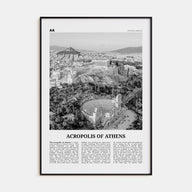Acropolis of Athens Travel B&W Poster