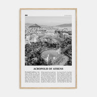 Acropolis of Athens Travel B&W Poster