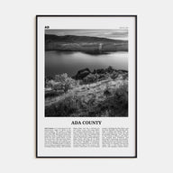 Ada County Travel B&W Poster