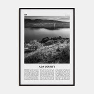 Ada County Travel B&W Poster