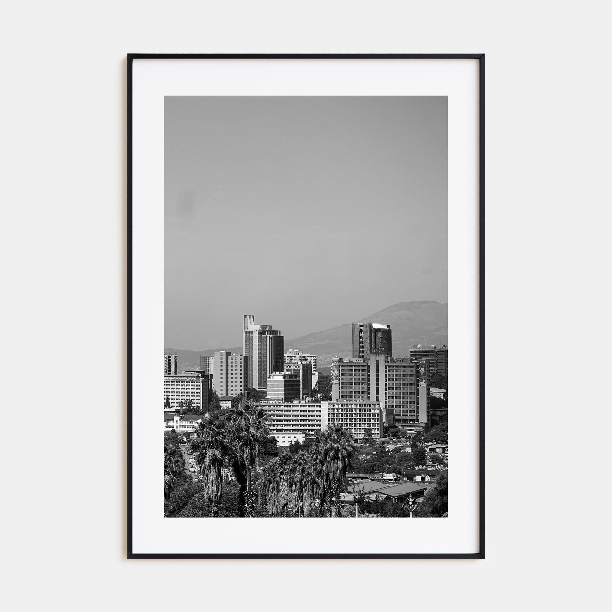 Addis Ababa Photo B&W Poster