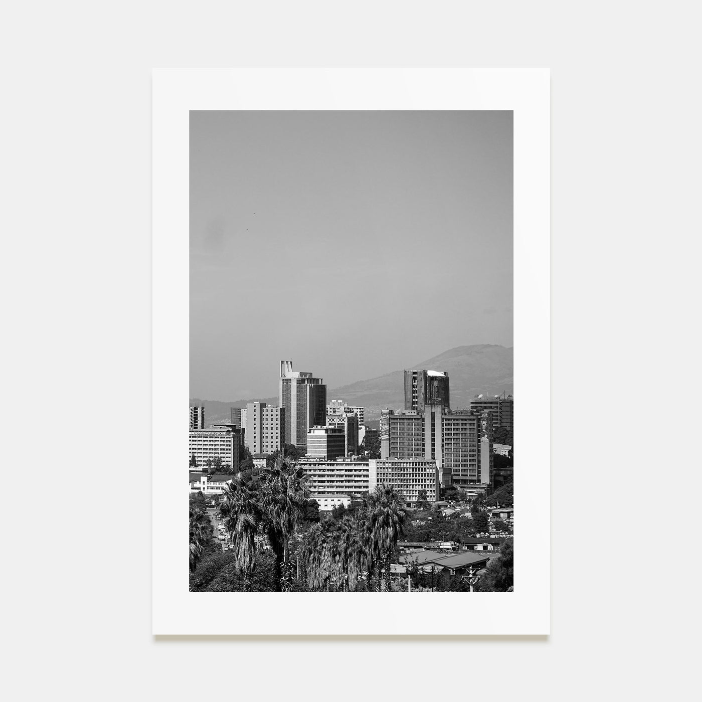 Addis Ababa Photo B&W Poster