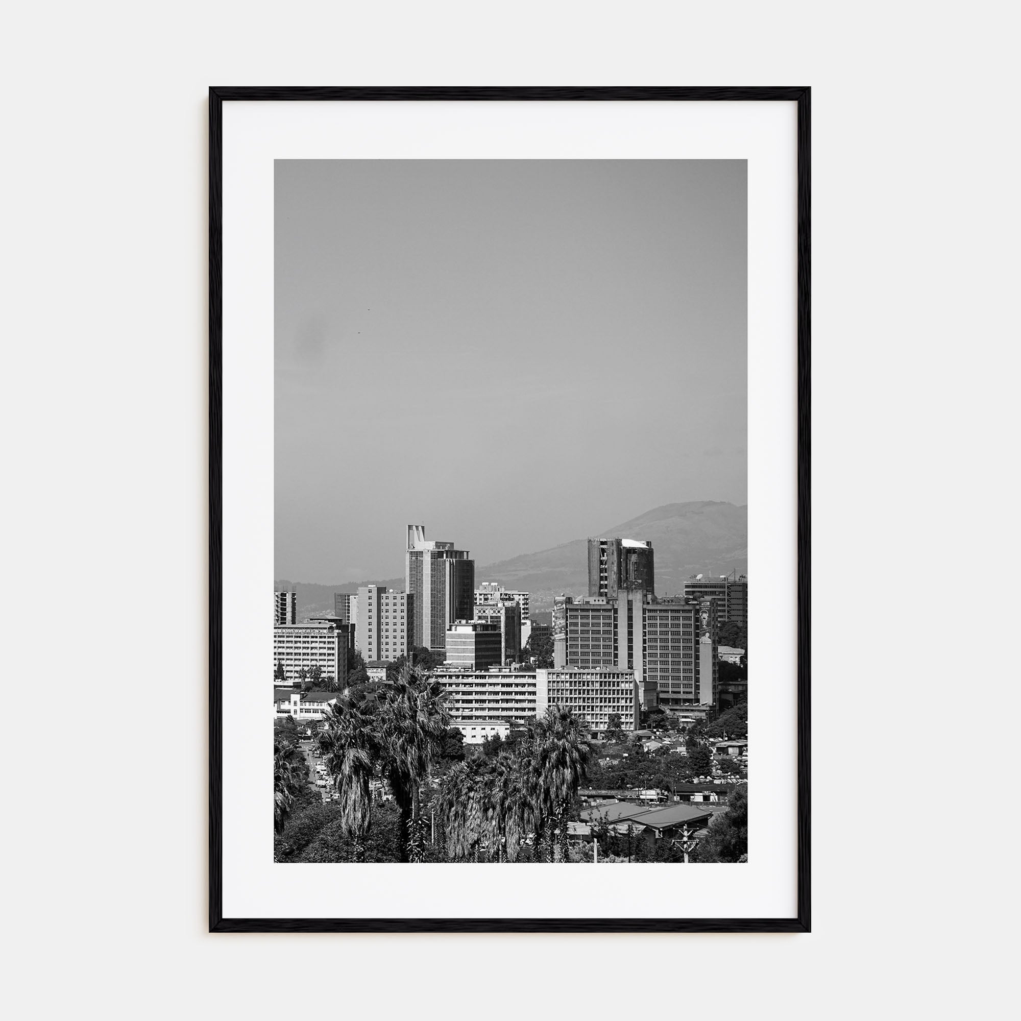 Addis Ababa Photo B&W Poster