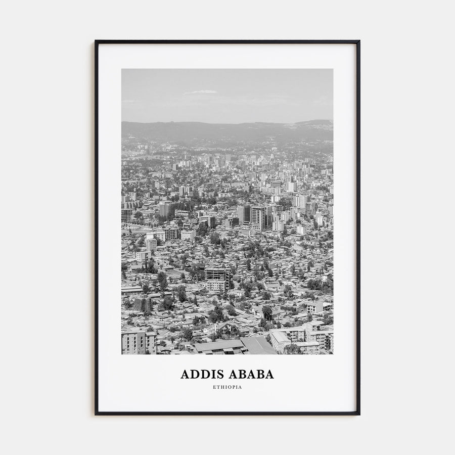 Addis Ababa Portrait B&W Poster