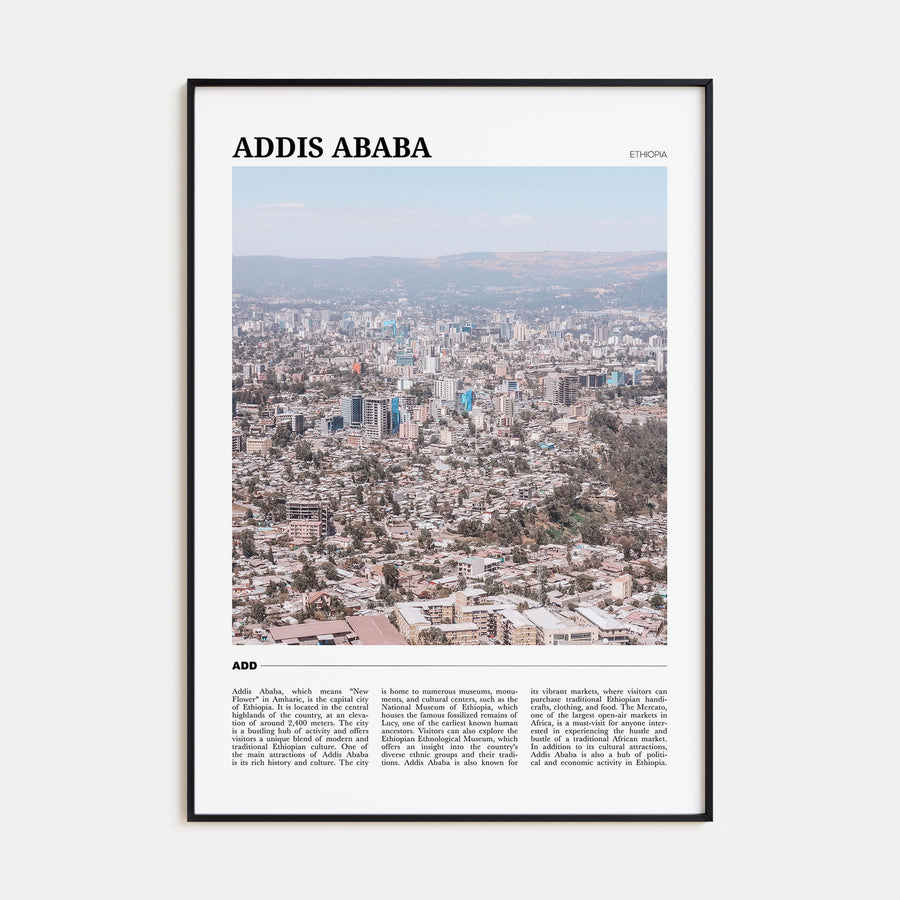 Addis Ababa Travel Color Poster