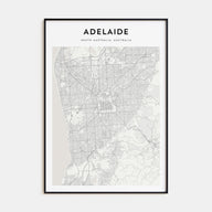 Adelaide Map Portrait Poster