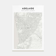 Adelaide Map Portrait Poster