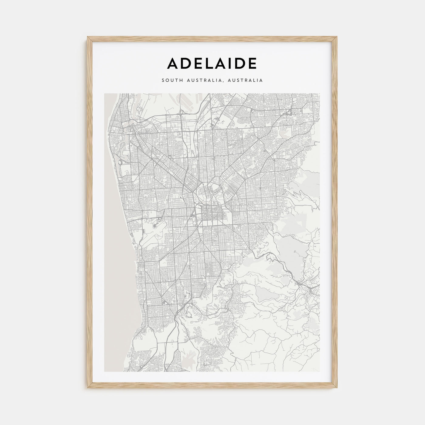 Adelaide Map Portrait Poster