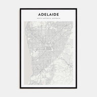 Adelaide Map Portrait Poster