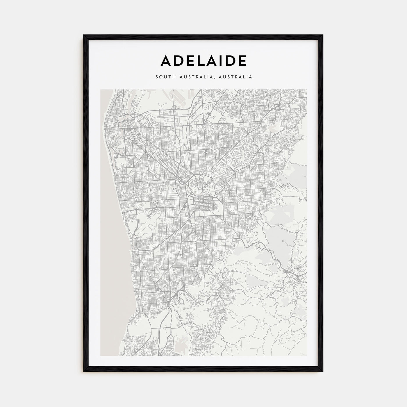 Adelaide Map Portrait Poster