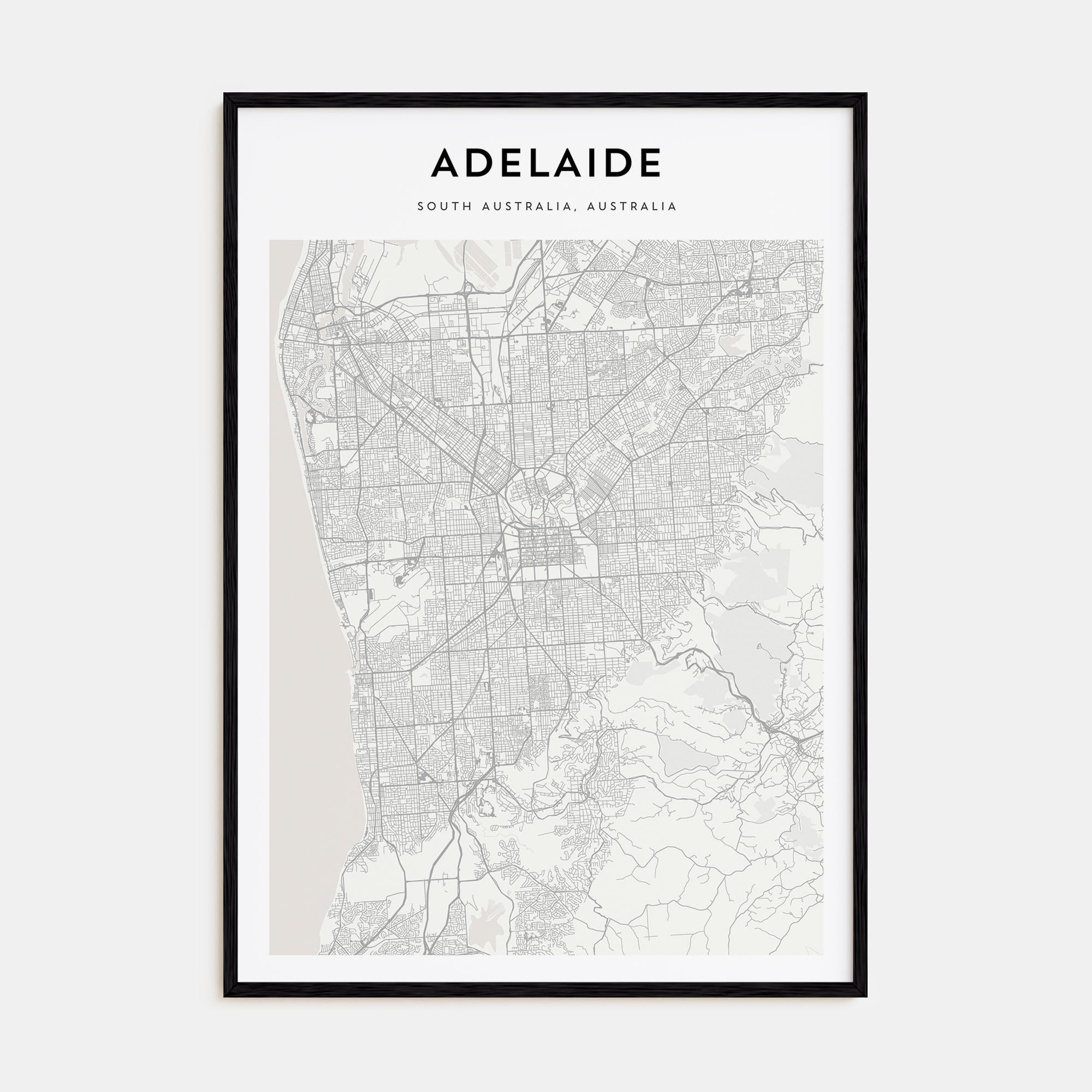 Adelaide Map Portrait Poster