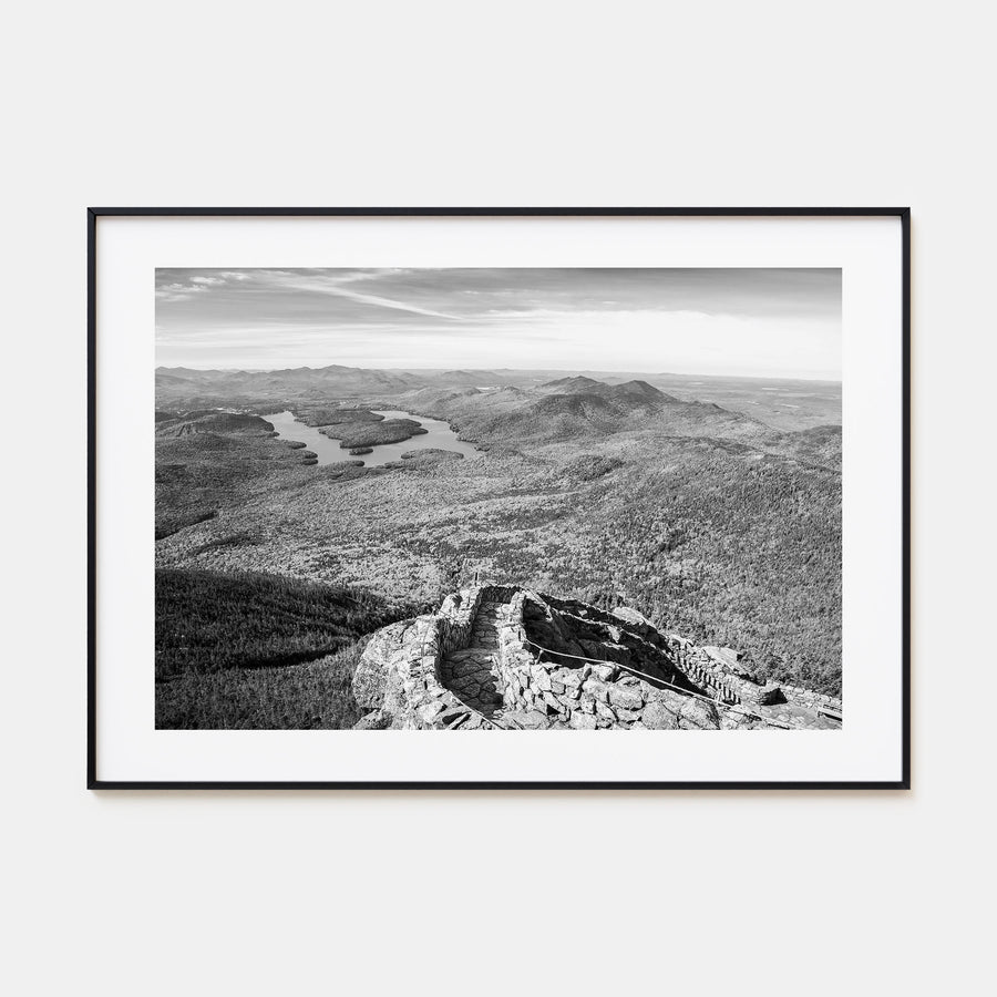 Adirondack Mountains Landscape B&W Poster