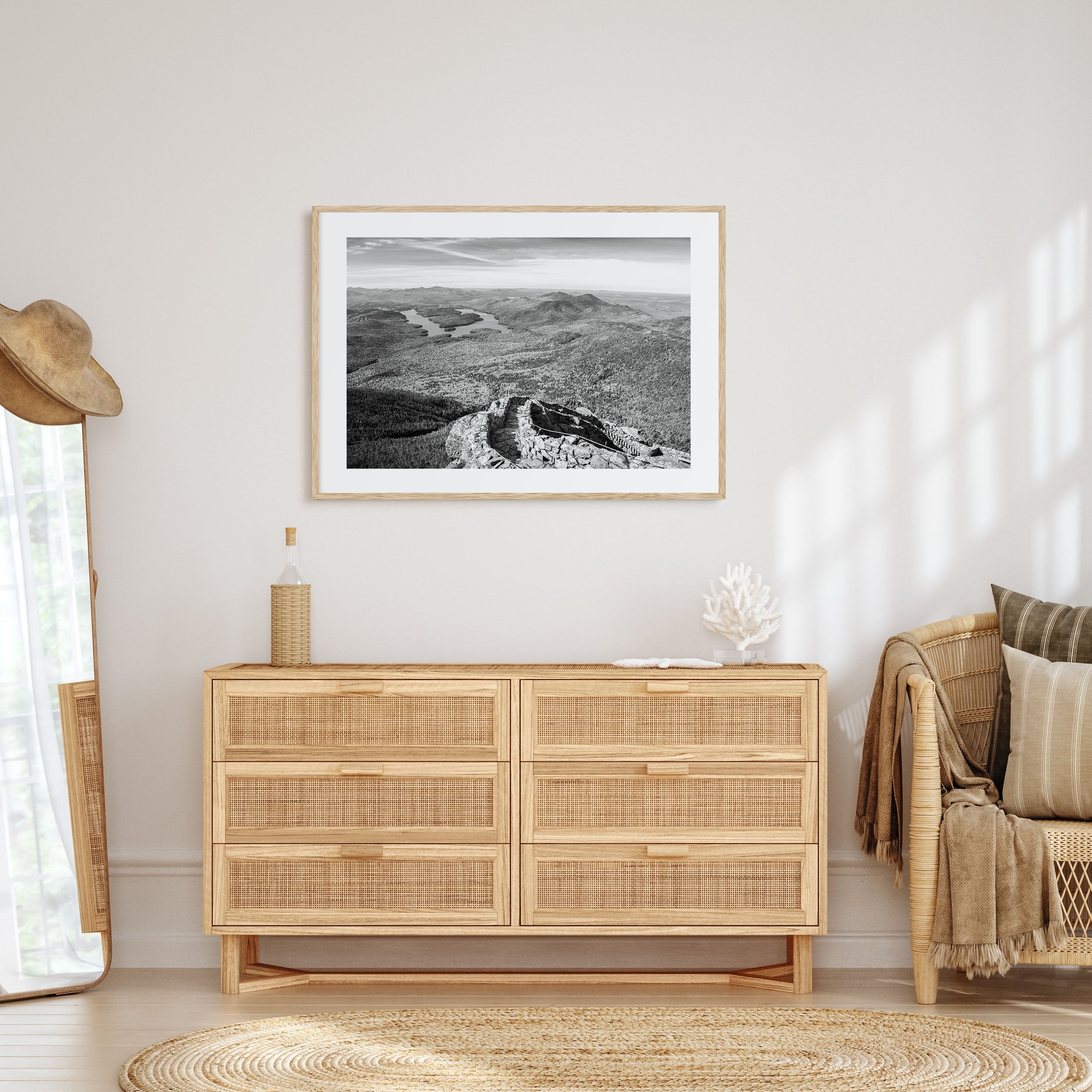 Adirondack Mountains Landscape B&W Poster