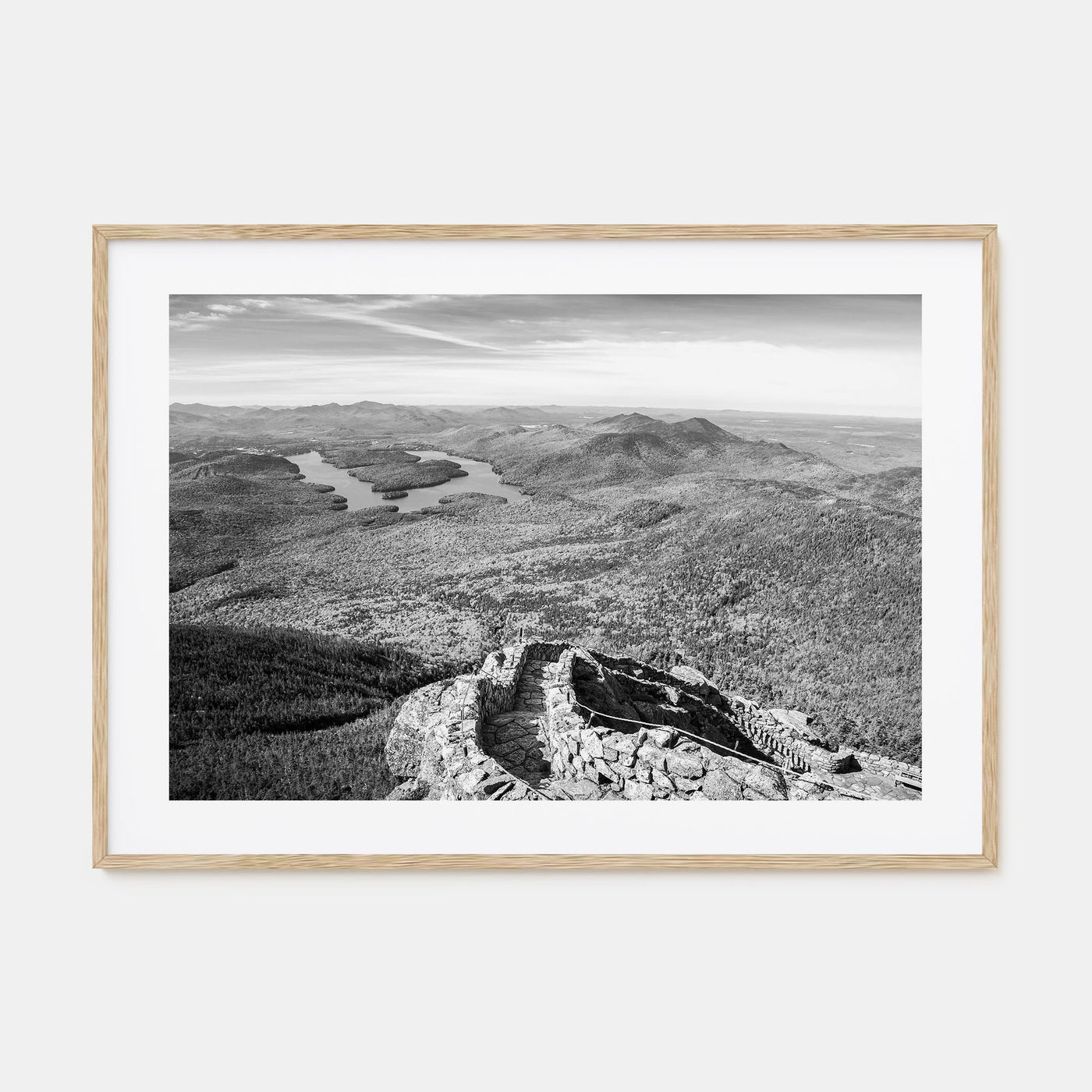 Adirondack Mountains Landscape B&W Poster