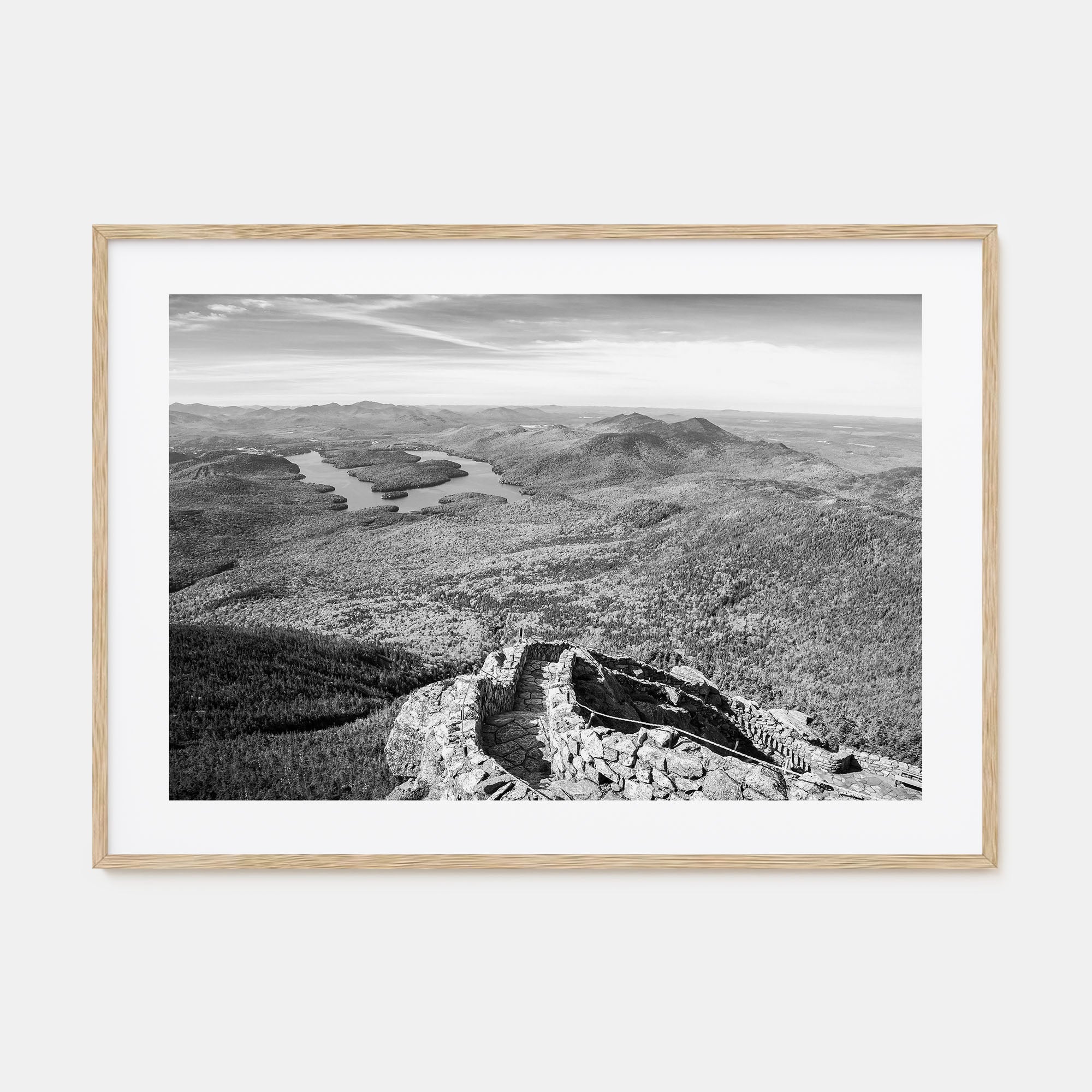 Adirondack Mountains Landscape B&W Poster