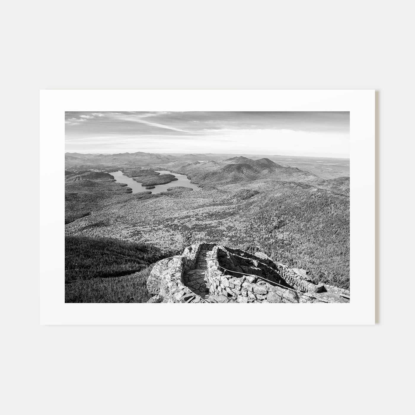 Adirondack Mountains Landscape B&W Poster