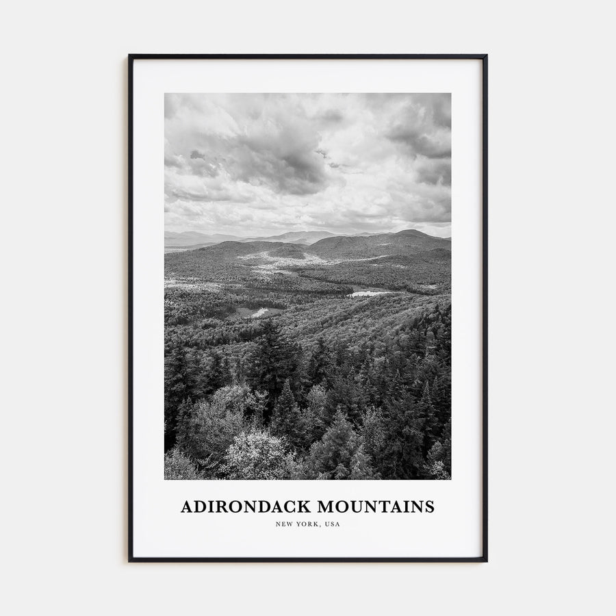 Adirondack Mountains Portrait B&W Poster
